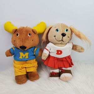 Vtg 1984 Tomy The Get Along Gang Dotty Dog Cheerleader Montgomery Moose Plush